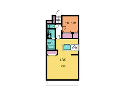 ライオンズマンション東戸塚(1LDK/3階)の間取り写真