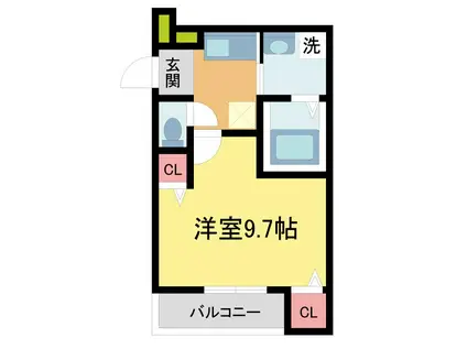 フジパレス宝塚仁川(1K/3階)の間取り写真