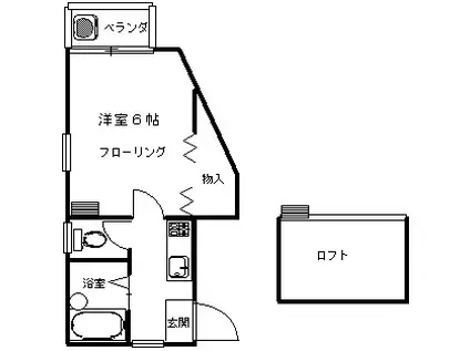 コーポ吉井(1K/1階)の間取り写真