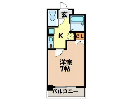 荒畑ビリーブ館(1K/3階)の間取り写真