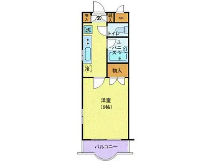 CITY SPIRE仙台(1K/4階)の間取り写真