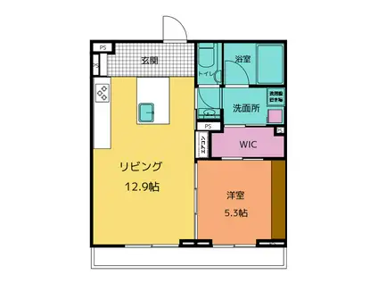 TAMAGAWA Q(1LDK/3階)の間取り写真