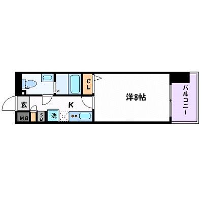 プレサンスMIU新栄(1K/5階)の間取り写真