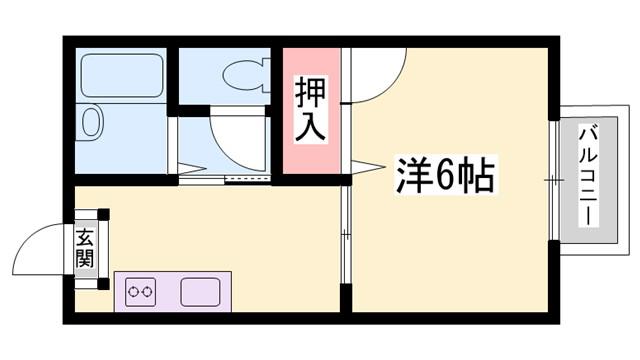 ヴィンテージハイツ(1K/2階)の間取り写真