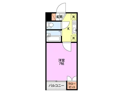 SAJAーさくら(1K/1階)の間取り写真