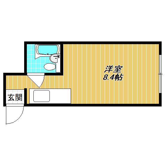 STYLISH24UHO(ワンルーム/2階)の間取り写真