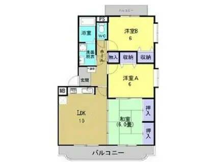 ユーミーアグリ・S(3LDK/4階)の間取り写真