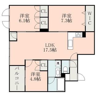 エムディア城西(3LDK/4階)の間取り写真