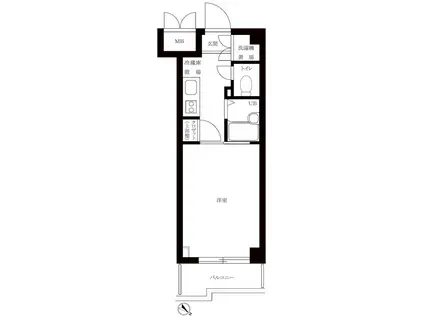 ルーブル文京音羽(1K/3階)の間取り写真