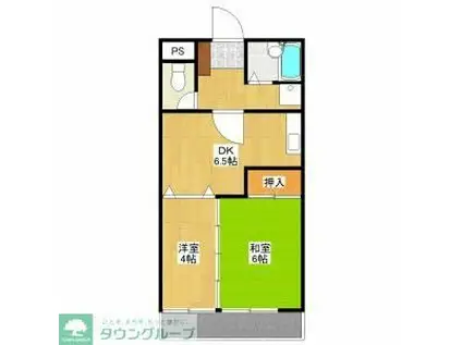 ヴェルテ東青梅(2DK/3階)の間取り写真