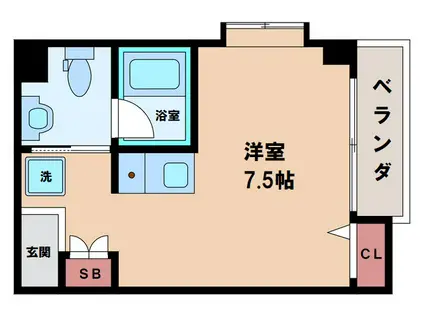 ラファミリア山坂(1K/5階)の間取り写真