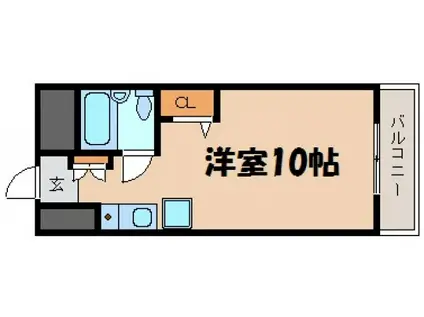 レジェンド船越南(ワンルーム/3階)の間取り写真
