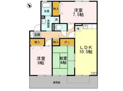 エルフタウン吉久(3LDK/2階)の間取り写真