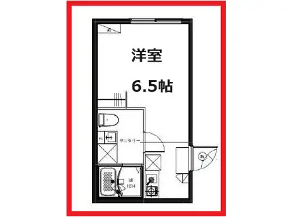 モノリスオウギオオハシ(ワンルーム/1階)の間取り写真