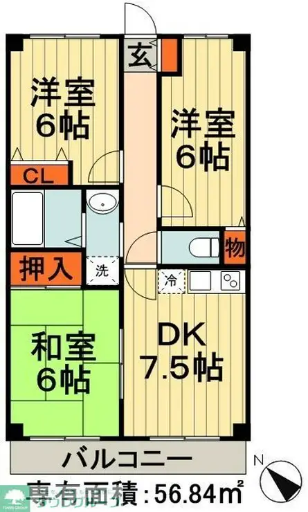 エステート秀 7階階 間取り