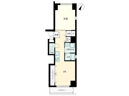 ARCA(1DK/3階)の間取り写真