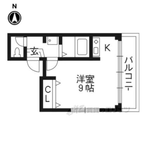 BROCADEHOUSE(ワンルーム/2階)の間取り写真