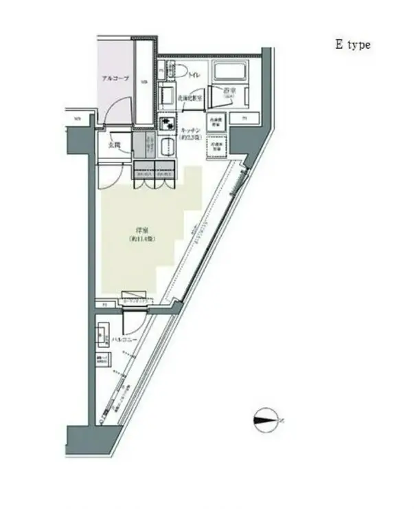 パークハウス東中野リヴゴーシュ 3階階 間取り