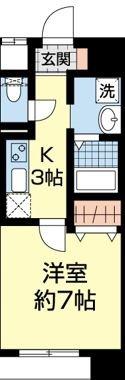 MKT-1(1K/3階)の間取り写真
