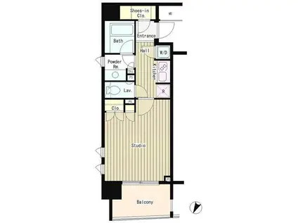 コクヨーレ日本橋(1K/7階)の間取り写真