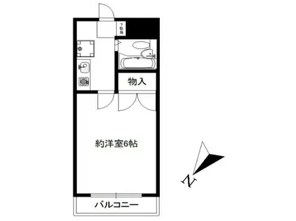 フローレンス田園調布(1K/2階)の間取り写真