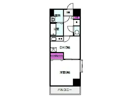 ラ・メゾネ(1DK/5階)の間取り写真