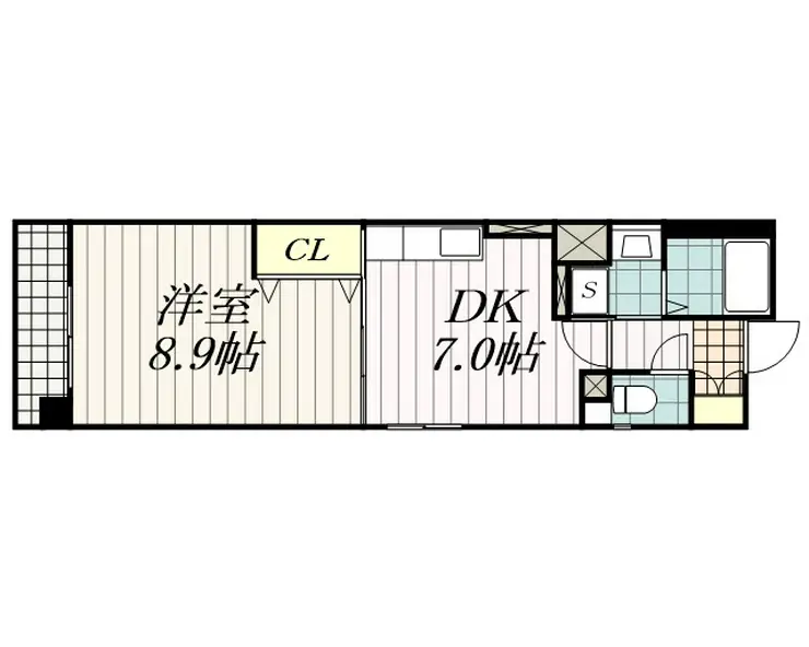 コーポレート稲毛海岸 8階階 間取り
