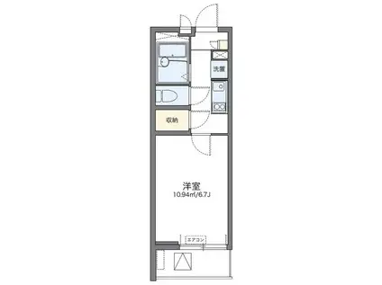 レオネクスト桜坂(1K/4階)の間取り写真