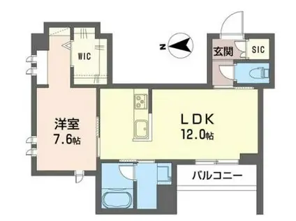 ラコルト井荻(1LDK/2階)の間取り写真