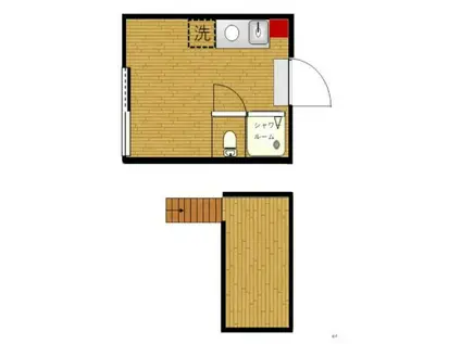 カーサ二エべ(ワンルーム/3階)の間取り写真