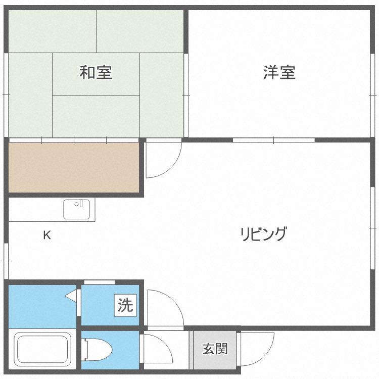 マンションサトウB(2LDK/2階)の間取り写真