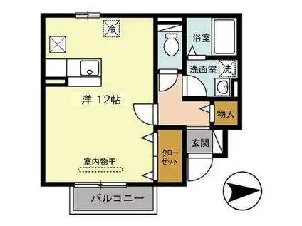グレイス メゾン(ワンルーム/1階)の間取り写真