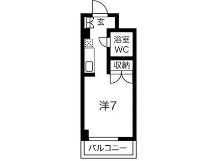 イントランス梅丘ヒルズ(ワンルーム/1階)の間取り写真