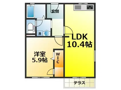 メゾンアヅマ(1LDK/1階)の間取り写真