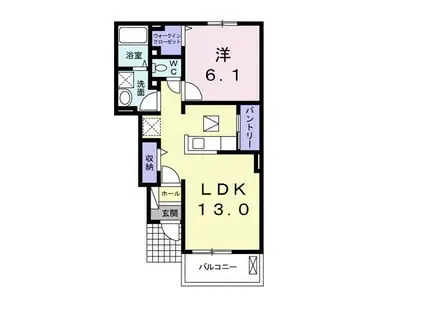 メゾン大地(1LDK/1階)の間取り写真