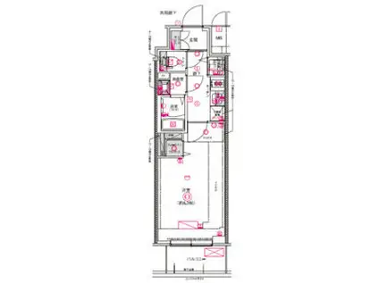 CREST TAPP名古屋山王(1K/7階)の間取り写真