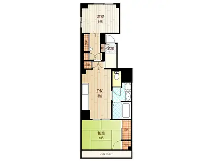 ブオナスタンザ新検見川(2DK/2階)の間取り写真