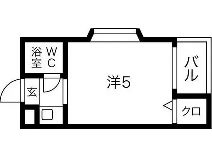 アパートメント東淀川II(1K/4階)の間取り写真
