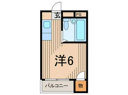 コーポラスアビコ(ワンルーム/2階)の間取り写真