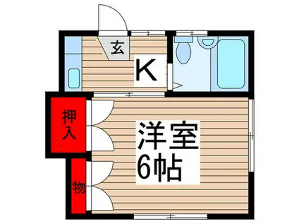 ヤマトハイツ(1K/1階)の間取り写真