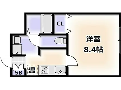 みおつくし杭全(1K/9階)の間取り写真