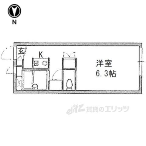レオパレスセンチュリー(1K/2階)の間取り写真