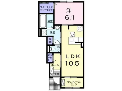 ILE・VILLAGE(1LDK/1階)の間取り写真