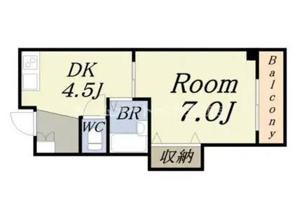 ティアラ港(1DK/6階)の間取り写真