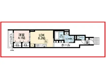 ワンライフ(1LDK/1階)の間取り写真