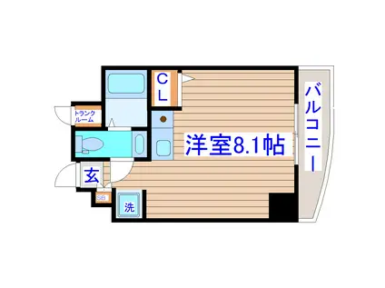 アルファネクスト大和町(ワンルーム/6階)の間取り写真