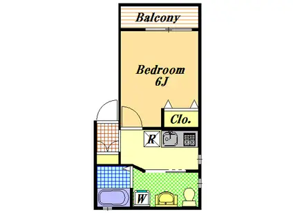 GROOVY(1K/2階)の間取り写真