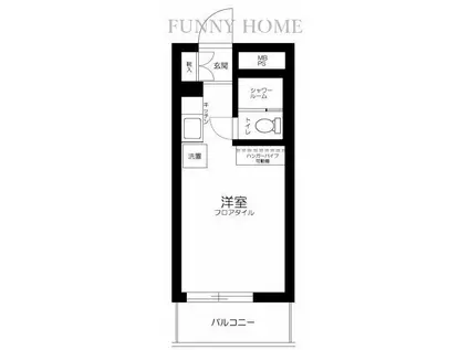 ハイシティ三軒茶屋第一(ワンルーム/2階)の間取り写真