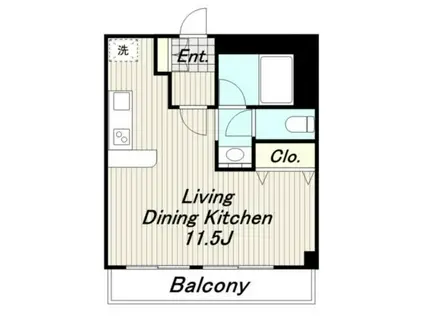 シュロス平山(ワンルーム/2階)の間取り写真