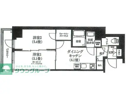 アイル ノヴェル駒込(2DK/10階)の間取り写真